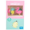 Kit Formas e Toppers Cupcake - Tropical
